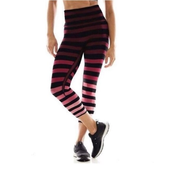 K Deer Cathy Signature Stripe Capri Length High Rise Ombre Leggings Women S Read - Picture 2 of 10
